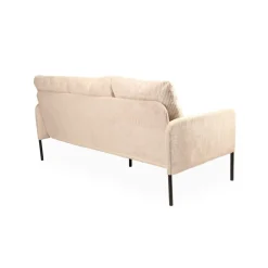 Canapé 3 places moderne et élégant Manuelo Velours côtelé Beige