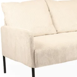 Canapé 2 places moderne et élégant Manuelo Velours côtelé Beige