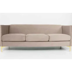 Canapé 3 Places SAJO Velours Taupe