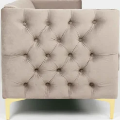 Canapé 3 Places SAJO Velours Taupe