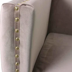 Canapé 3 Places SAJO Velours Taupe