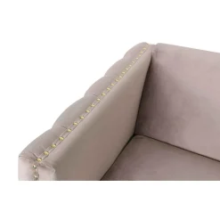 Canapé 3 Places SAJO Velours Taupe