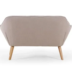 Canapé 2 places Scandinave Zentao Tissu Beige