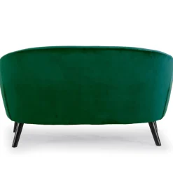 Canapé 2 Places Scandinave Velours Vert OLAF