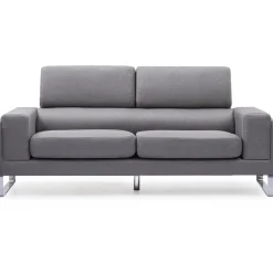 Canapé 3 Places Tissu Gris Clair BATO