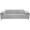 Canapé 3 Places Velours Côtelé CHRIS Gris