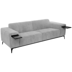 Canapé 3 Places Velours Côtelé CHRIS Gris