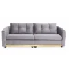 Canapé 3 Places Velours Gris