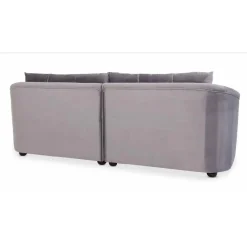 Canapé 3 Places Velours Gris