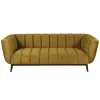 Canapé 3 places velours ocre
