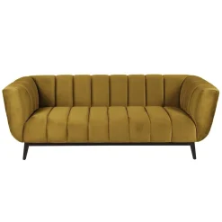 Canapé 3 places velours ocre