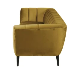 Canapé 3 places velours ocre