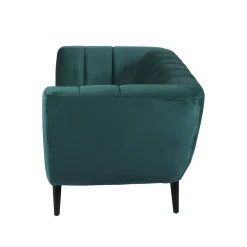 Canapé 2 places velours vert foncé