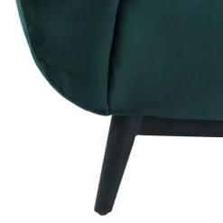 Canapé 2 places velours vert foncé