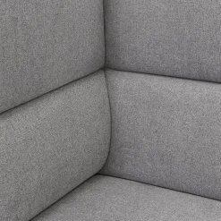 Canapé acoustique 2 places 'VISAVI' avec haut dossier en tissu gris clair