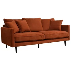 Canapé Candice 3 Places En Velours Ambre
