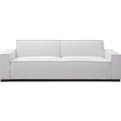 Canapé clic-clac 3 places Roger Tissu bouclette Crème