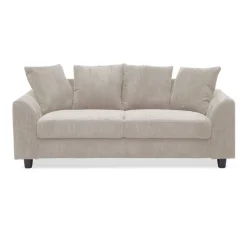 Canapé contemporain 3 places Mozart Velours côtelé Beige