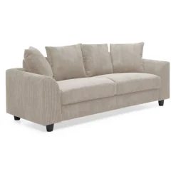 Canapé contemporain 3 places Mozart Velours côtelé Beige