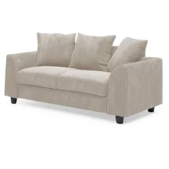 Canapé contemporain 2 places Mozart Velours côtelé Beige