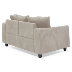 Canapé contemporain 2 places Mozart Velours côtelé Beige