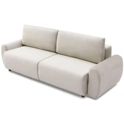 Canapé convertible 3 places Traviata Velours Beige