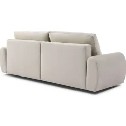 Canapé convertible 3 places Traviata Velours Beige