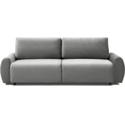 Canapé convertible 3 places Traviata Velours Gris