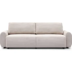 Canapé convertible 3 places Traviata Velours côtelé Beige