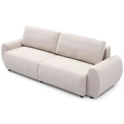 Canapé convertible 3 places Traviata Velours côtelé Beige