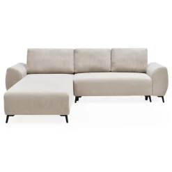 Canapé convertible avec angle réversible Paolo Velours côtelé Beige