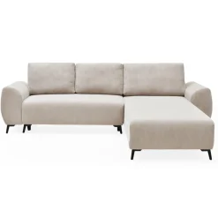 Canapé convertible avec angle réversible Paolo Velours côtelé Beige