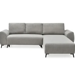 Canapé convertible avec angle réversible Paolo Velours côtelé Gris