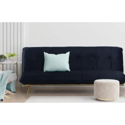 Canapé Convertible Clic-Clac BRICE Velours Noir