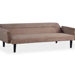 Canapé Convertible Clic-Clac BERTO 3 Places Velours Taupe