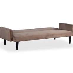 Canapé Convertible Clic-Clac BERTO 3 Places Velours Taupe