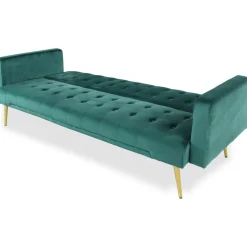 Canapé Convertible Clic-Clac JUICY Velours Vert