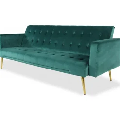 Canapé Convertible Clic-Clac JUICY Velours Vert