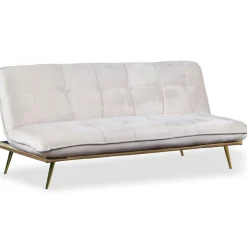 Canapé Convertible Clic-Clac BRICE Velours Beige