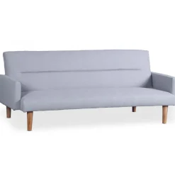 Canapé Convertible Clic-Clac BERTO 3 Places Tissu Gris Clair
