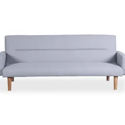 Canapé Convertible Clic-Clac BERTO 3 Places Tissu Gris Clair