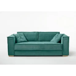 Canapé convertible express Bleu Canard 3 places ISABELLA