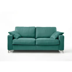 Canapé convertible express Bleu Canard 3 places CARLA