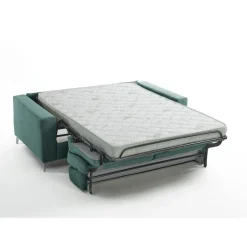 Canapé convertible express Bleu Canard 3 places CARLA