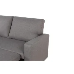 Canapé d'angle convertible BALEARES Tissu Gris clair