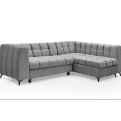 Canapé d'angle convertible Chessy Velours Gris