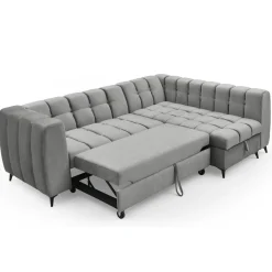 Canapé d'angle convertible Chessy Velours Gris