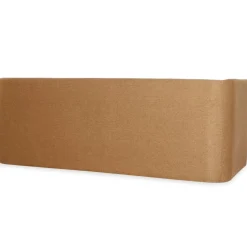 Canapé moderne 3 places style cubique Fredonia Tissu Marron