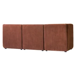 Canapé modulable VARDE design scandinave raffiné en velours côtelé avec mousse rouge