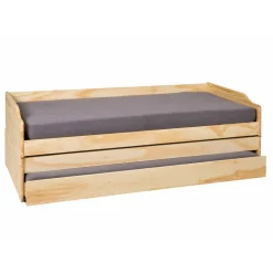 Canapé multifonction 90x200 bois naturel LORA